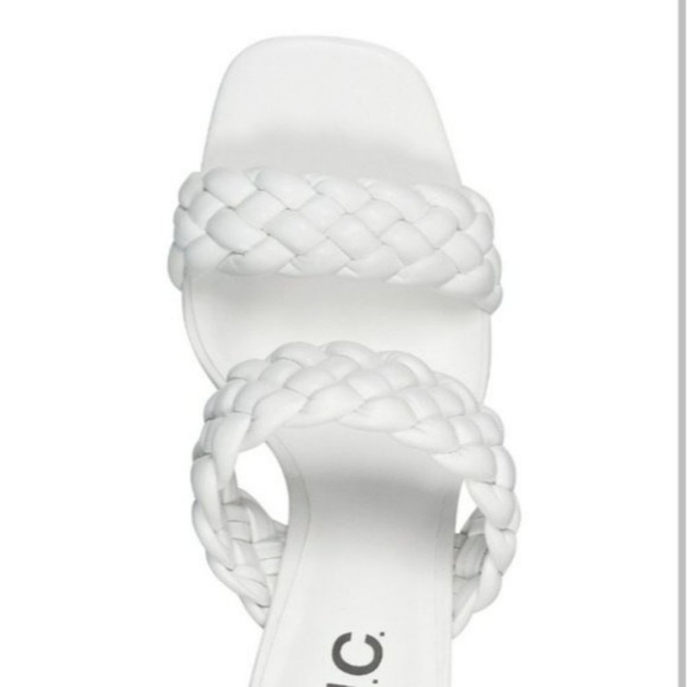 INC International Concepts Lyra Braided Sandals White -8.5 - Picture 4 of 9